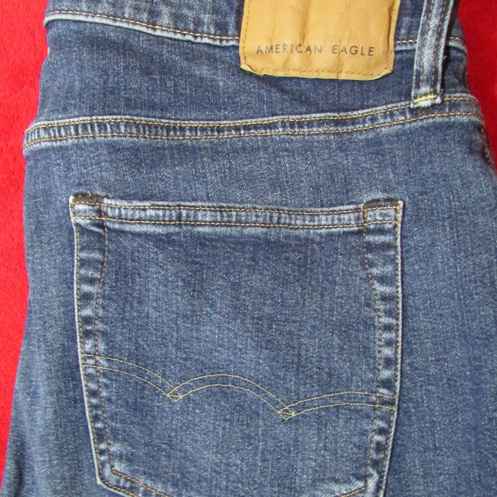 American Eagle Athletic Skinny Airflex Jeans 34 x 34 - Picture 2 of 10